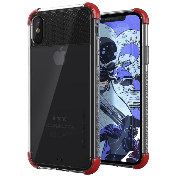 Ghostek iPhone X Covert 2 Seri Kablosuz arj Destekli Klf (MIL-STD-810G)-Red
