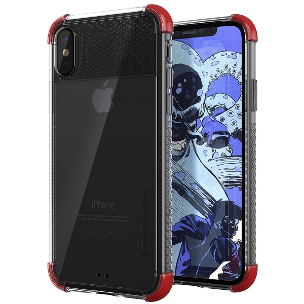 Ghostek iPhone XS / X Covert 2 Seri Kablosuz arj Destekli Klf (MIL-STD-810G)-Red