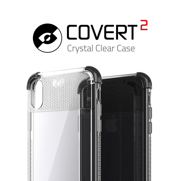 Ghostek iPhone XS / X Covert 2 Seri Kablosuz arj Destekli Klf (MIL-STD-810G)-Black