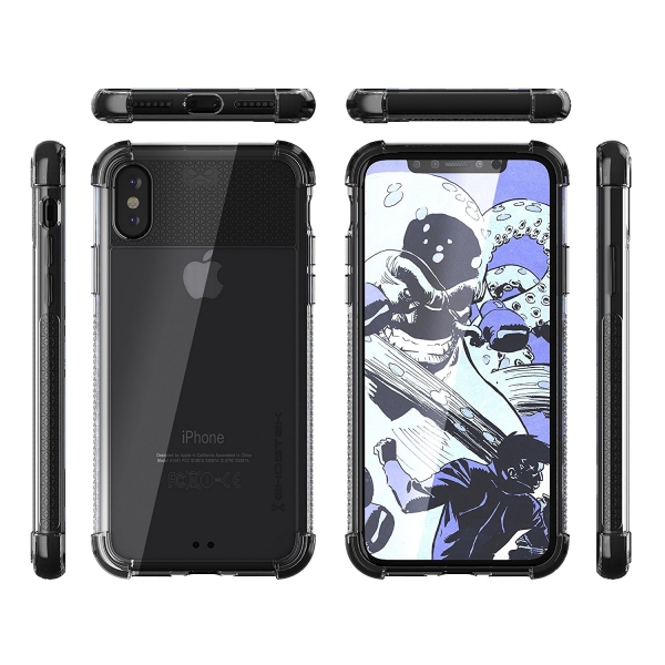 Ghostek iPhone XS / X Covert 2 Seri Kablosuz arj Destekli Klf (MIL-STD-810G)-Black