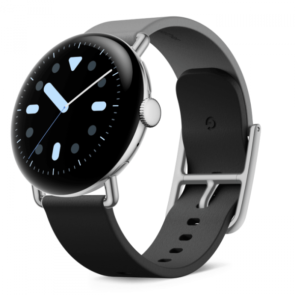 Google Pixel Watch 5 �ki Renk Deri Kay�� 41mm(Obsidian)-Small