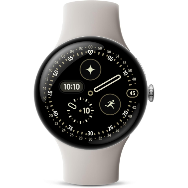 Google Pixel Watch 4 Wi-Fi Ak�ll� Saat (41 mm)-Porcelain Band/Polished Silver Case