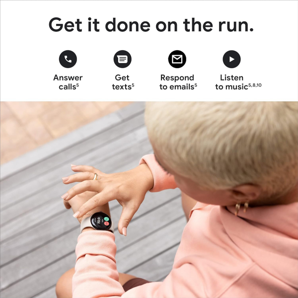 Google Pixel Watch Fitbit Akll Saat-Matte Black