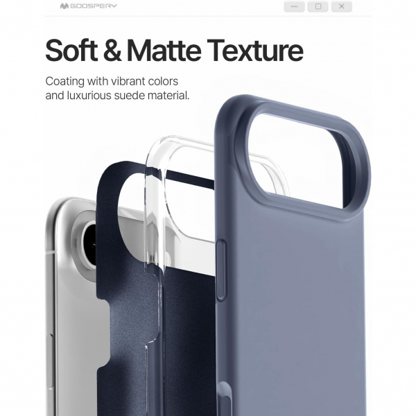 Goospery Apple iPhone Air Liquid Klf-Lavender Gray