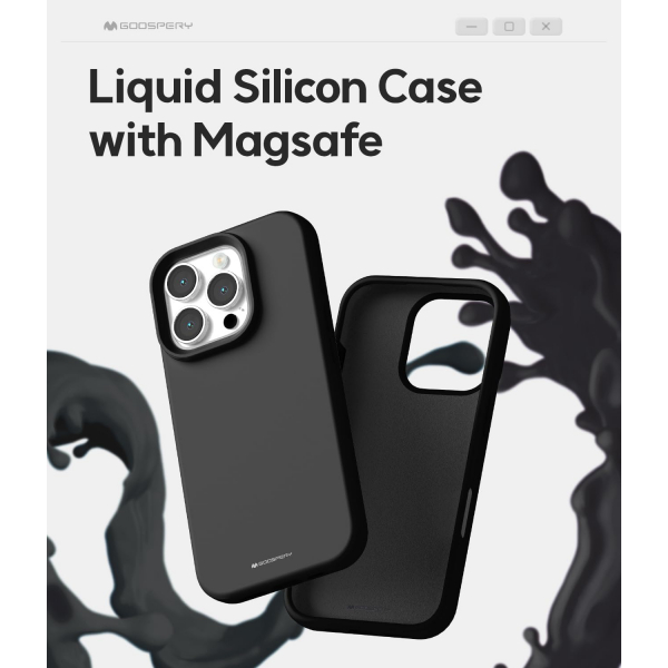 Goospery Apple iPhone 16 Pro Liquid Klf-Black