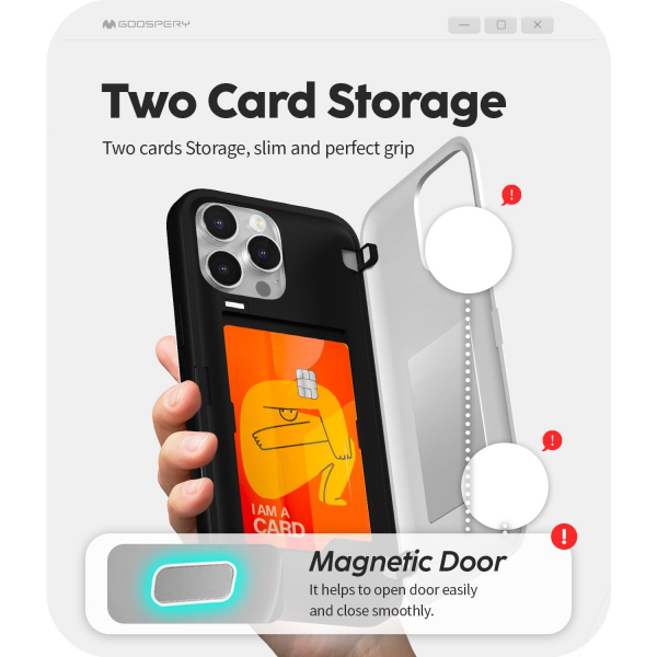 Goospery Apple iPhone 16 Pro Max Magnetic Door Klf -White