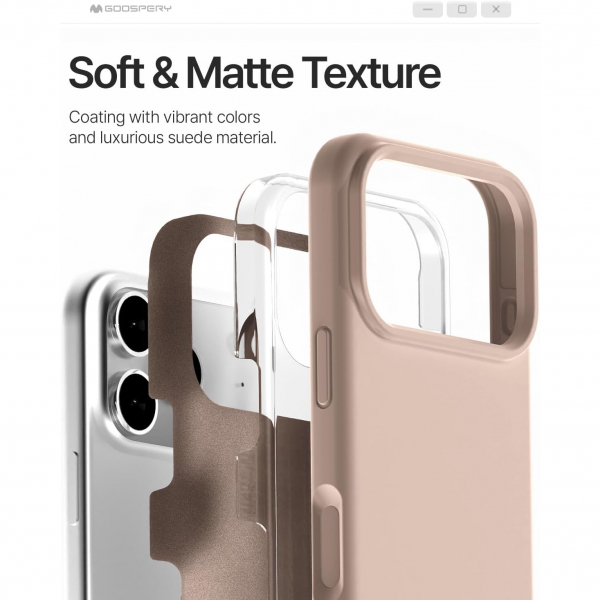 Goospery Apple iPhone 17 Pro Liquid Klf-Pink 