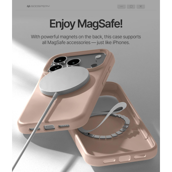 Goospery Apple iPhone 17 Pro Liquid Klf-Pink 