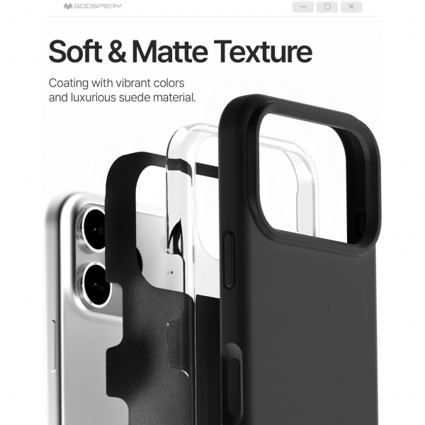 Goospery Apple iPhone 17 Pro Liquid Klf-Black