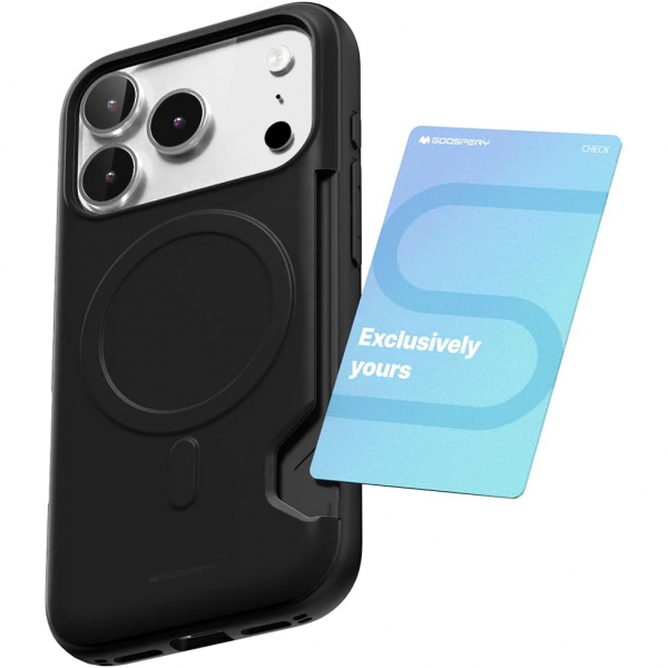 Goospery Apple iPhone 17 Pro Magnetic Door K�l�f -Black