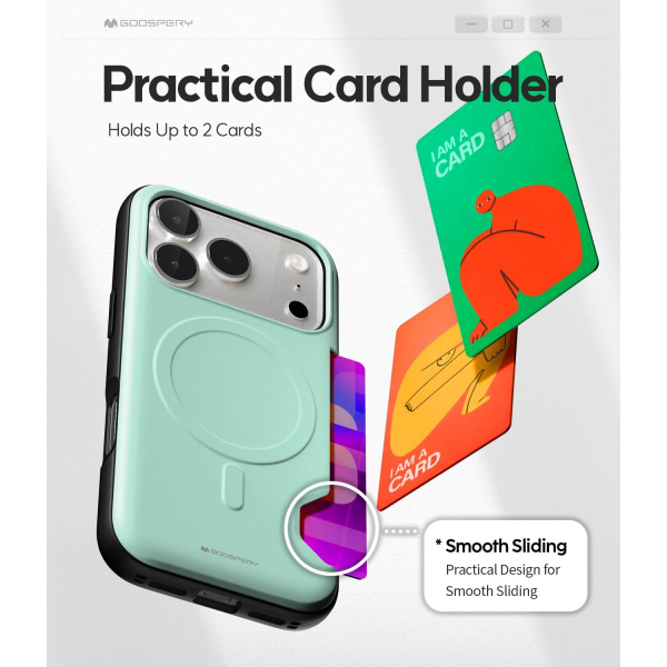 Goospery Apple iPhone 17 Pro Magnetic Door K�l�f -Teal