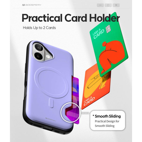 Goospery Apple iPhone 17 Magnetic Door Klf -Purple