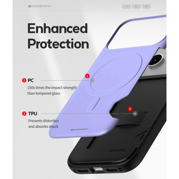 Goospery Apple iPhone 17 Pro Max Magnetic Door K�l�f -Purple