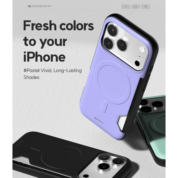 Goospery Apple iPhone 17 Pro Max Magnetic Door K�l�f -Purple