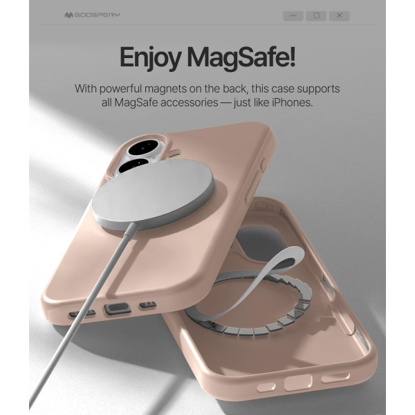 Goospery Apple iPhone 17 Liquid Klf-Pink 