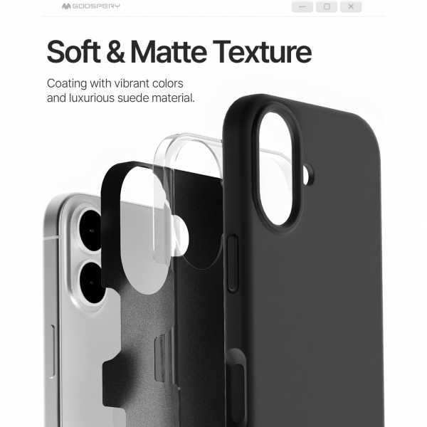 Goospery Apple iPhone 17 Liquid Klf-Black
