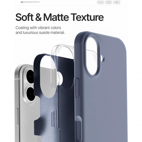Goospery Apple iPhone 17 Liquid Klf-Lavender Gray