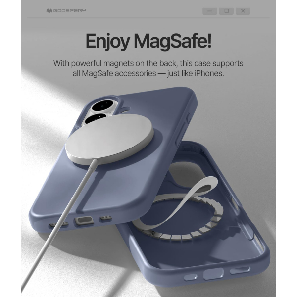 Goospery Apple iPhone 17 Liquid Klf-Lavender Gray