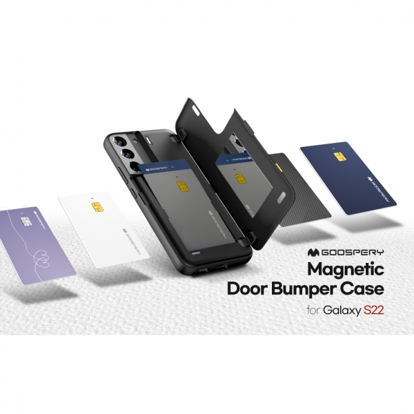 Goospery Bumper Serisi Samsung Galaxy S22 Czdan Klf-Black