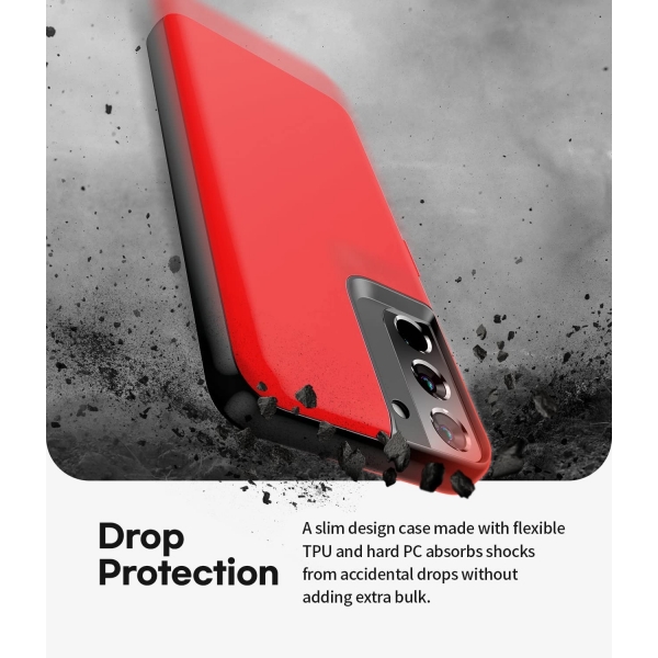 Goospery Bumper Serisi Samsung Galaxy S22 Czdan Klf-Red