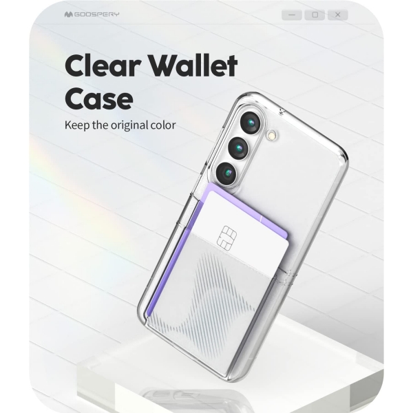 Goospery Clear Serisi Czdan Samsung Galaxy S23 Plus Klf