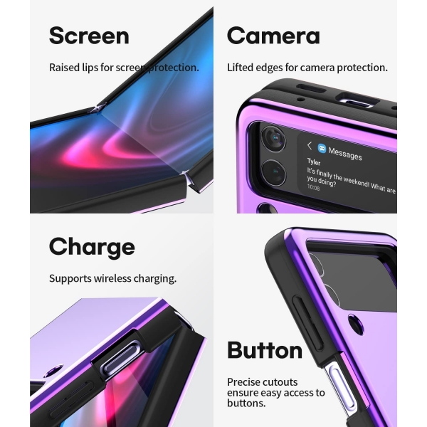 Goospery Fard Serisi Galaxy Z Flip 4 Klf-Lailac Purple