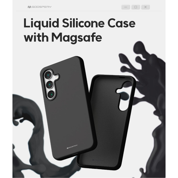 Goospery Samsung Galaxy S25 Liquid Klf -Black