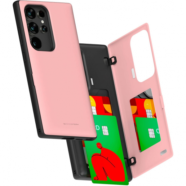 Goospery Galaxy S25 Ultra Magnetic Door Bumper Klf -Pink 