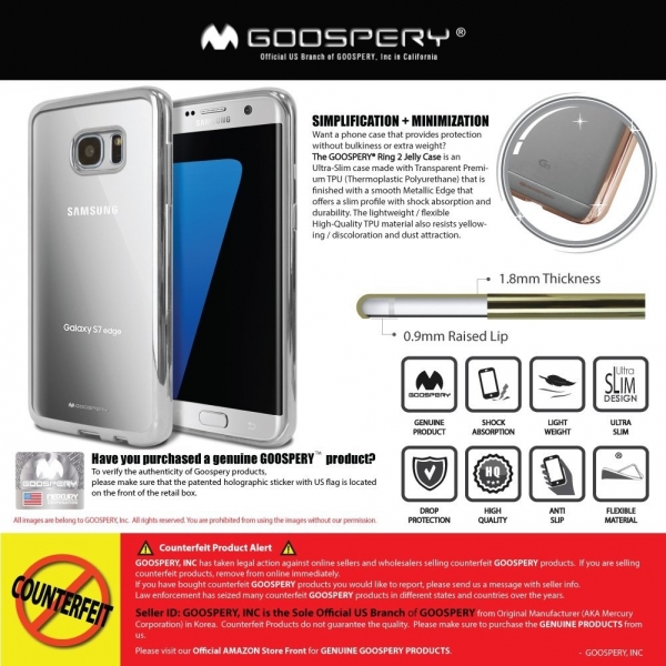 Goospery Samsung Galaxy S7 Edge Klf-Silver