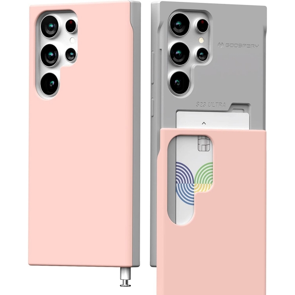 Goospery French Serisi Samsung Galaxy S23 Ultra Czdan Klf-Pink