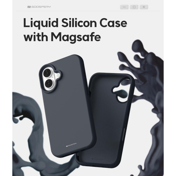 Goospery Apple iPhone 16 Liquid Klf-Navy