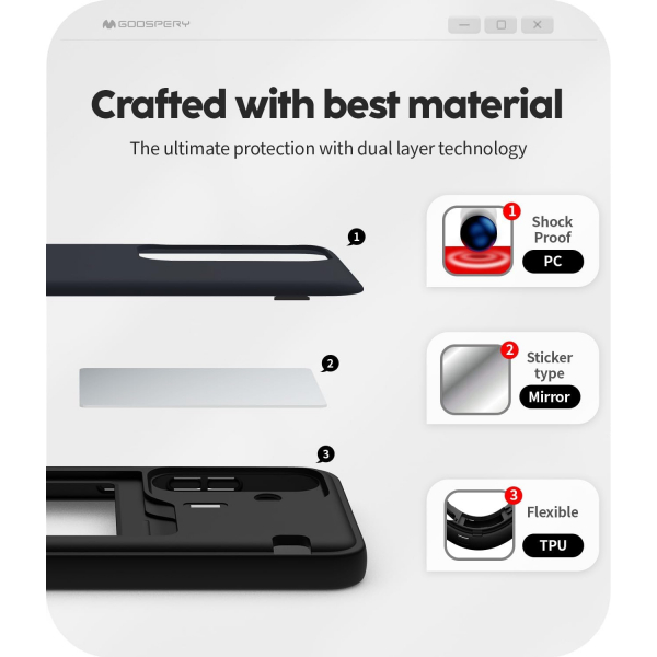 Goospery Galaxy S25 Magnetic Door Bumper Klf -Navy