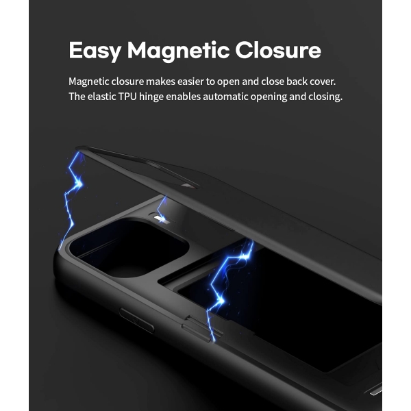 Goospery Magnetic Door Bumper iPhone 13 Pro Max Klf -Black