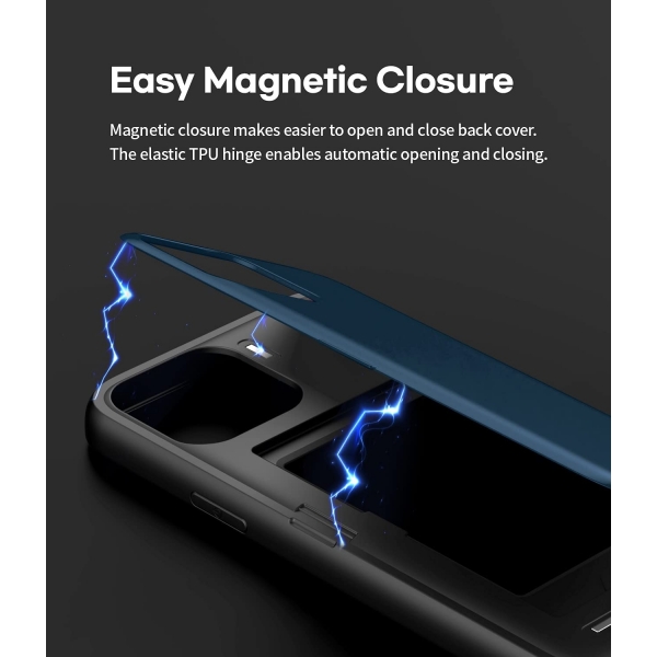 Goospery Magnetic Door Bumper iPhone 13 Pro Max Klf -Midnight Blue