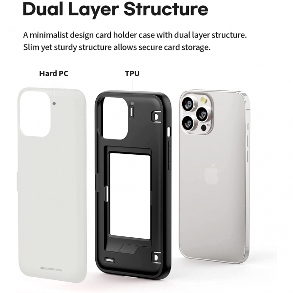 Goospery Magnetic Door Bumper iPhone 13 Pro Max Klf -White