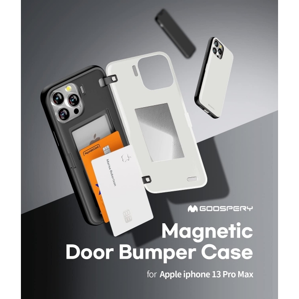 Goospery Magnetic Door Bumper iPhone 13 Pro Max Klf -White