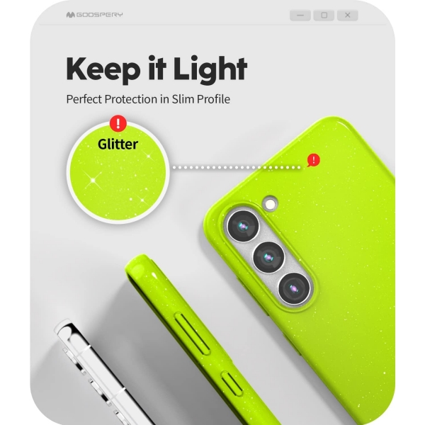 Goospery Pearl Jelly Serisi Silikon Samsung Galaxy S23 Plus Klf-Lime
