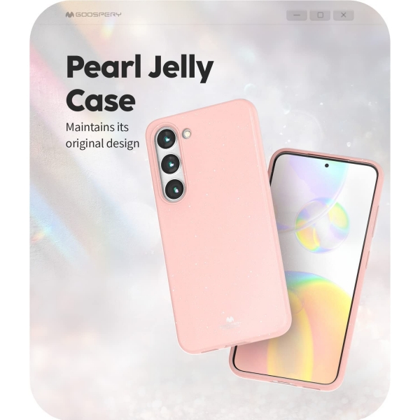 Goospery Pearl Jelly Serisi Silikon Samsung Galaxy S23 Klf-Pink