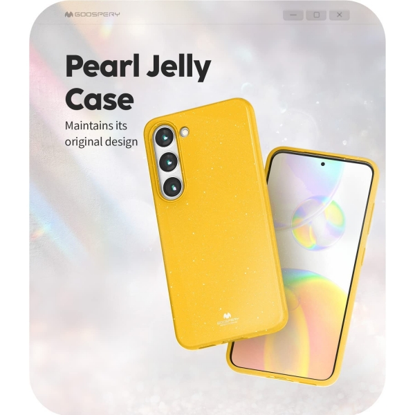 Goospery Pearl Jelly Serisi Silikon Samsung Galaxy S23 Plus Klf-Yellow