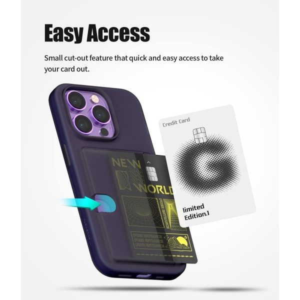 Goospery Rail Serisi iPhone 14 Pro Czdan Klf-Matt Black