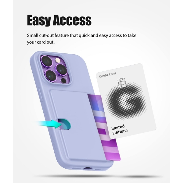 Goospery Rail Serisi iPhone 14 Pro Czdan Klf-Purple