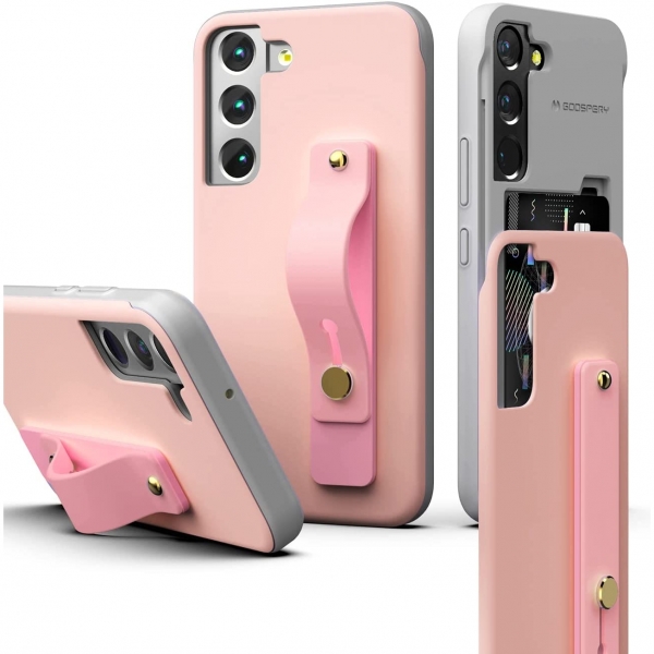 Goospery SlideTok Serisi Czdan Samsung Galaxy S23 Plus Klf-Pink