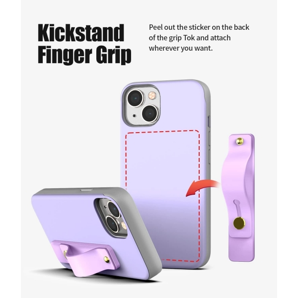 Goospery SlideTok Serisi iPhone 14 Czdan Klf-Lilac Purple