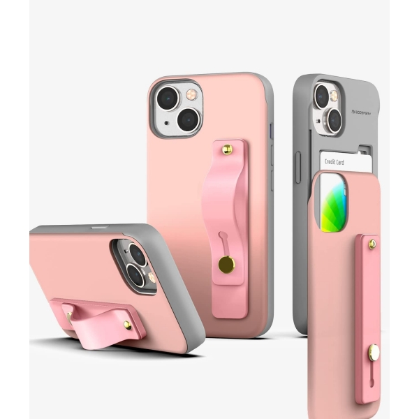 Goospery SlideTok Serisi iPhone 14 Czdan Klf-Pink