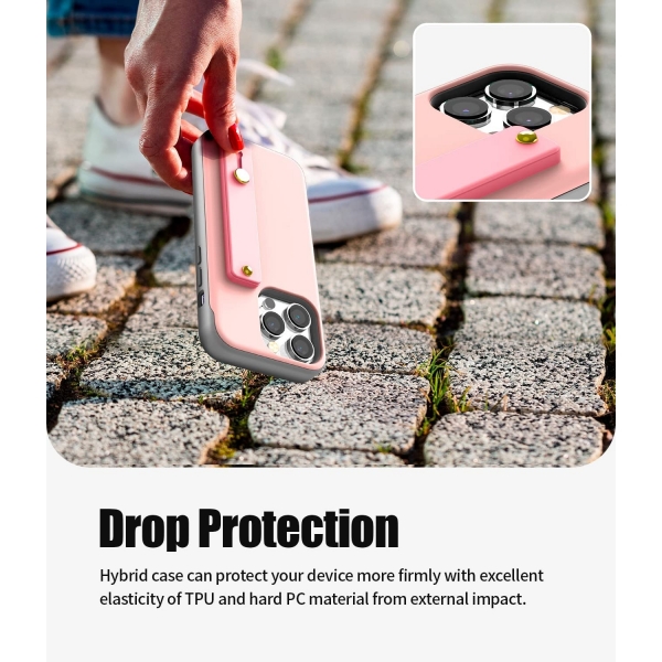 Goospery SlideTok Serisi iPhone 14 Pro Czdan Klf-Pink