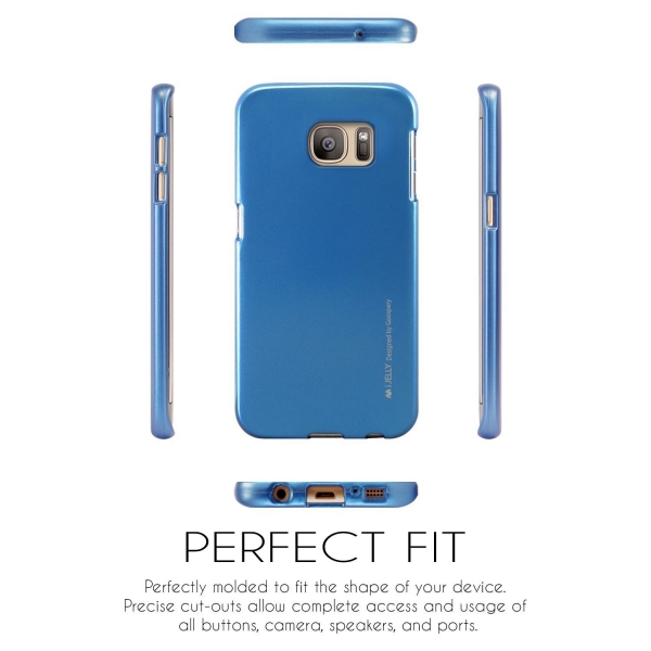 Goospery i-Jelly Ultra Slim Fit Galaxy S7 Edge Klf-METALLIC Blue
