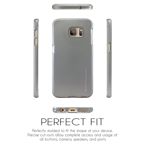 Goospery i-Jelly Ultra Slim Fit Galaxy S7 Edge Klf-METALLIC Gray