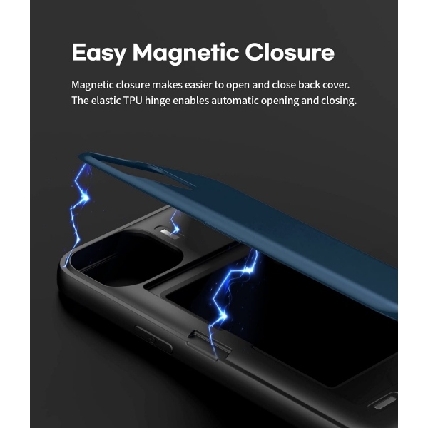 Goospery iPhone 13 Case Card Holder Czdan Klf-Midnight Blue