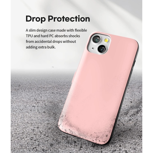 Goospery iPhone 13 Case Card Holder Czdan Klf-Pink