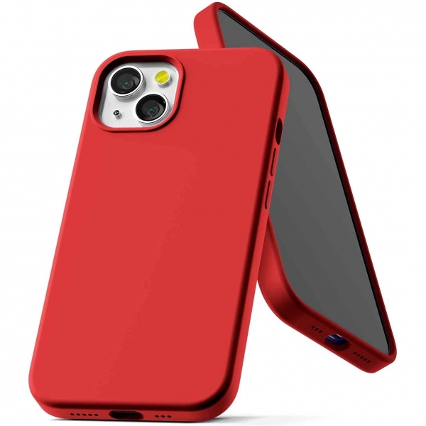 Goospery iPhone 13 Mini Liquid Silicone Klf-Red